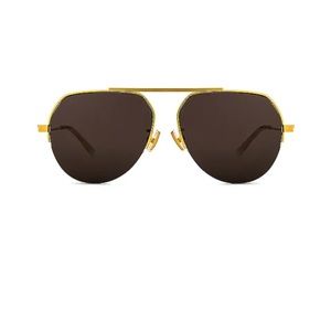 Bottega Veneta - brown and gold classic aviator shades